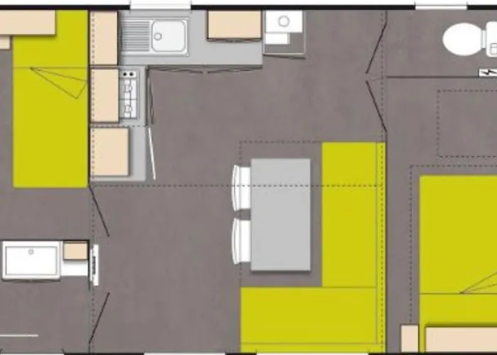 Campsite Mobil-home Confortable Avec Terrasse A - Api-1-52-286 *
